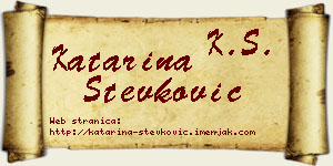 Katarina Stevković vizit kartica